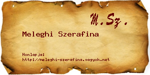 Meleghi Szerafina névjegykártya